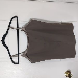 Banana Republic stretch tank top with silk trim, size Med